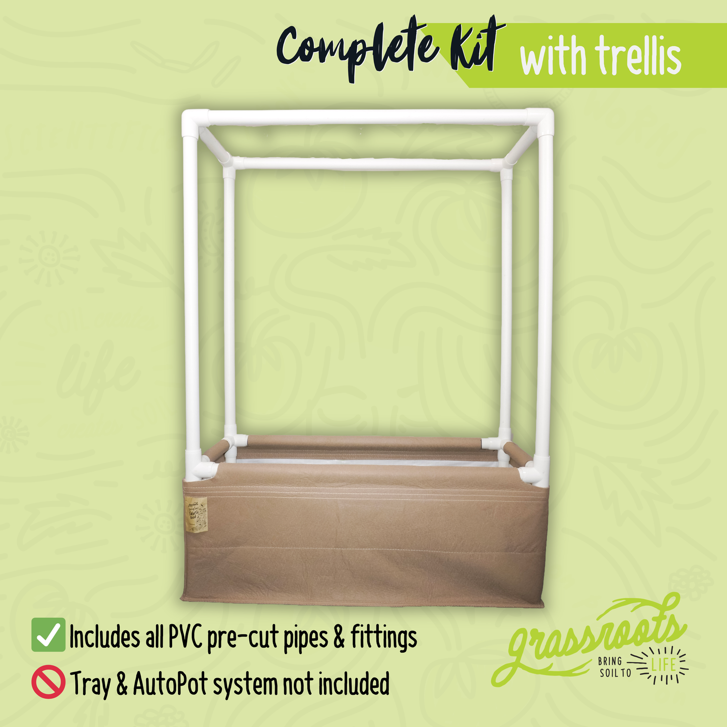 Complete Kit Tray2Grow Bed (Autopot)